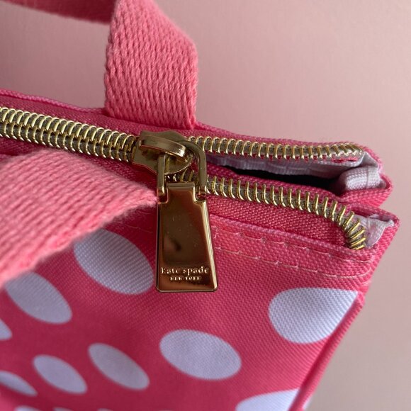 Kate Spade cute pink polka dot lunch bag - Picture 6 of 7